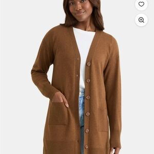 Time and Tru Brown Women's Cardigan